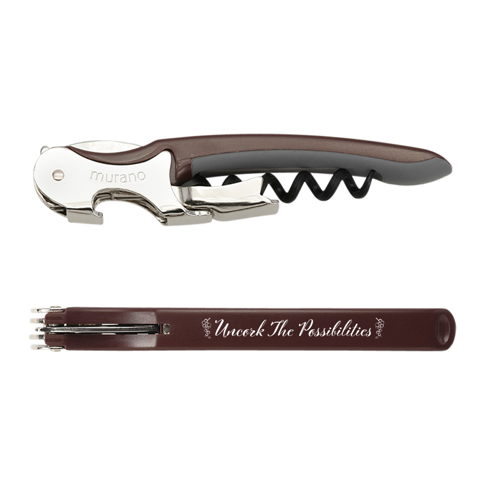WNG-020-Murano Soft-Touch Corkscrewdark brown Murano Soft-Touch Corkscrew