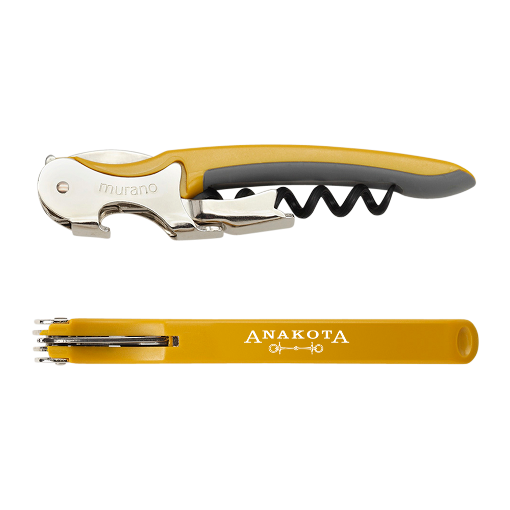 WNG-020-Murano Soft-Touch Corkscrewgold Murano Soft-Touch Corkscrew