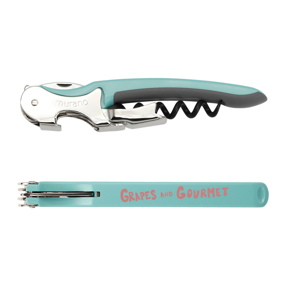 WNG-020-Murano Soft-Touch Corkscrewlight teal Murano Soft-Touch Corkscrew