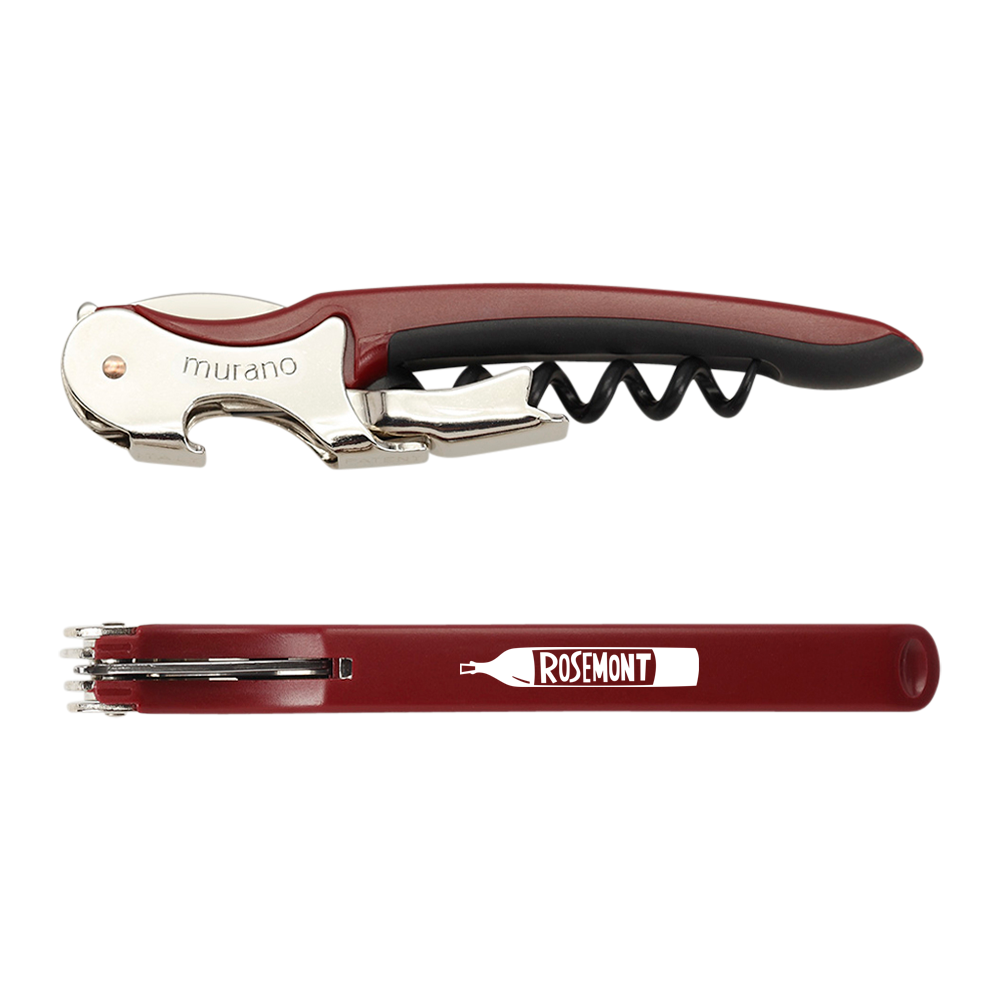 WNG-020-Murano Soft-Touch Corkscrewmaroon Murano Soft-Touch Corkscrew