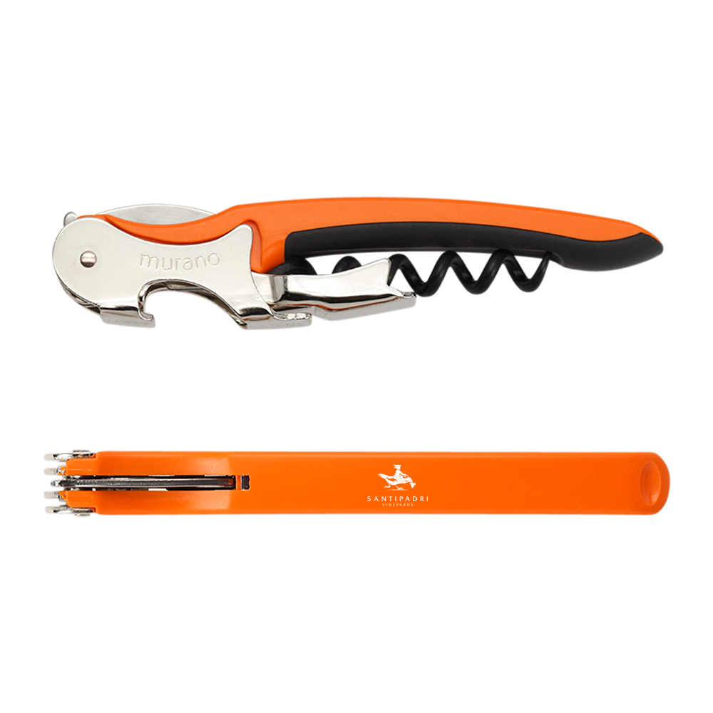 WNG-020-Murano Soft-Touch Corkscreworange Murano Soft-Touch Corkscrew