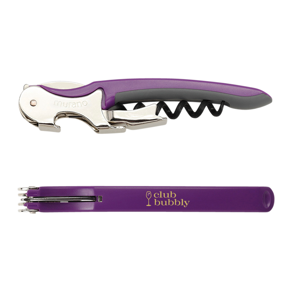 WNG-020-Murano Soft-Touch Corkscrewpurple Murano Soft-Touch Corkscrew