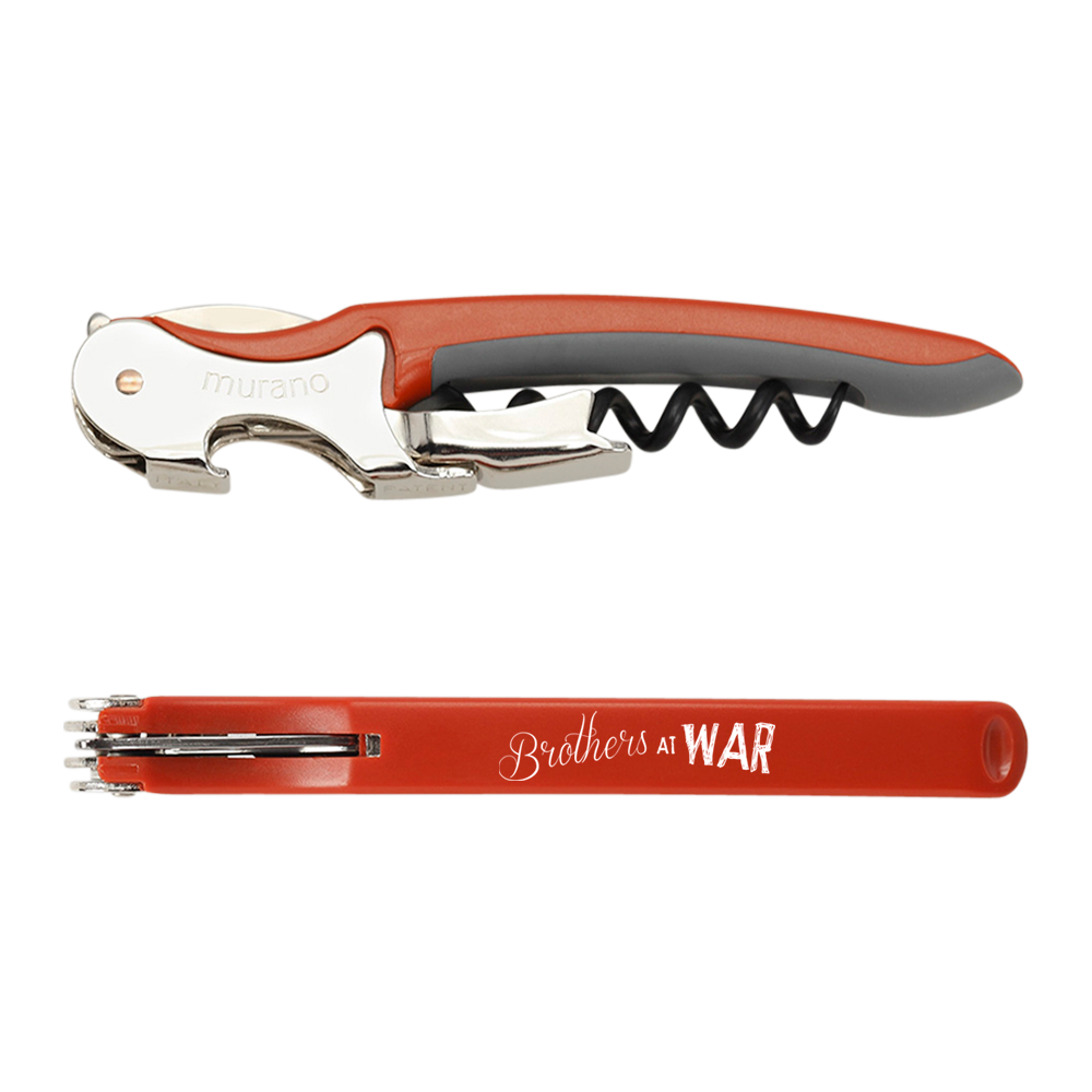 WNGMurano Soft-Touch Corkscrew-020-Murano Soft-Touch Corkscrewred Murano Soft-Touch Corkscrew