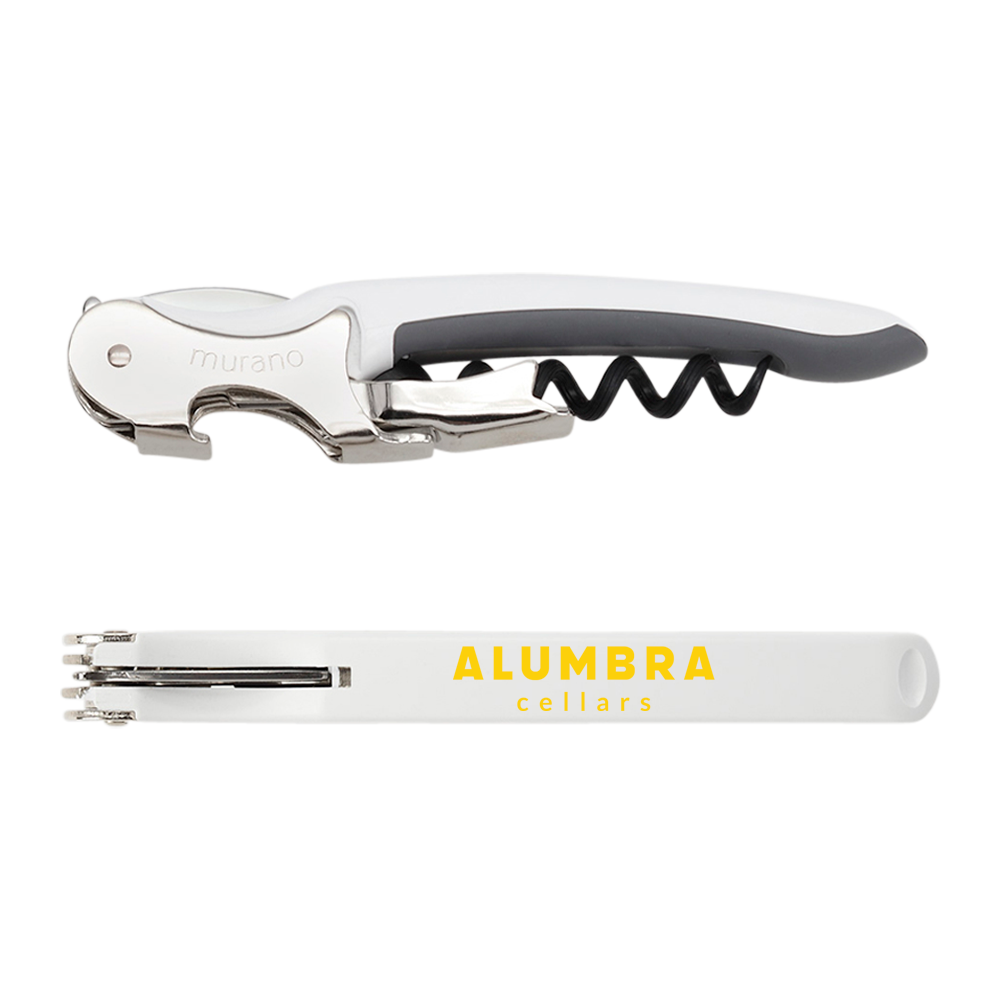 WNG-020-Murano Soft-Touch Corkscrewwhite Murano Soft-Touch Corkscrew