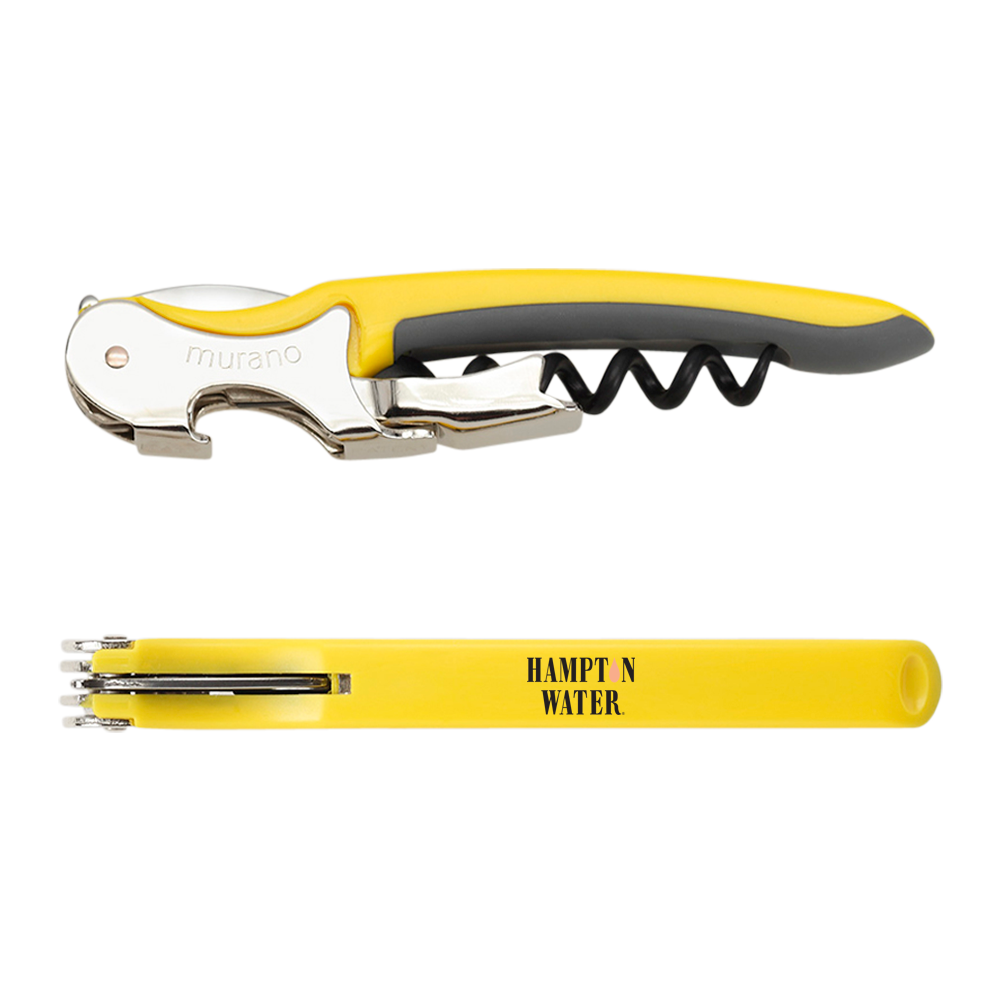 WNG-020-Murano Soft-Touch Corkscrewyellow Murano Soft-Touch Corkscrew