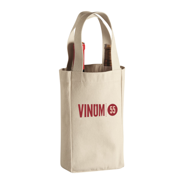 2-Bottle Heavy Cotton Canvas Tote