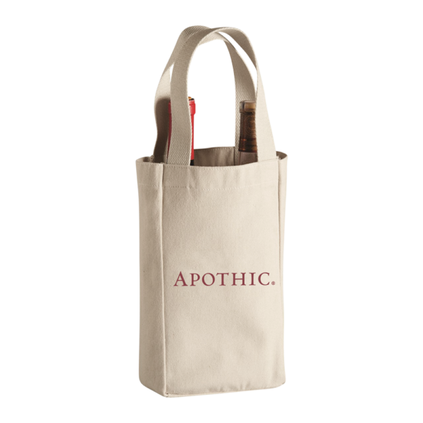 2-Bottle Heavy Cotton Canvas Tote