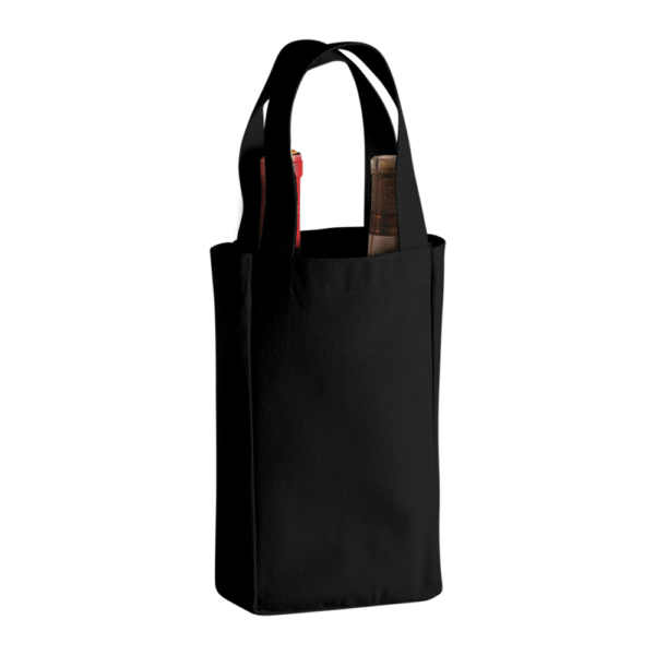 2-Bottle Heavy Cotton Canvas Tote