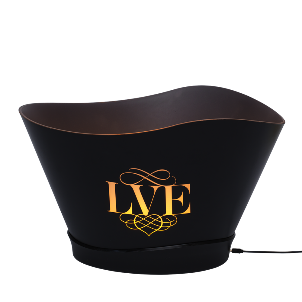 LED-Ice-bucket-black-plastic-#2 LED large Ice bucket black plastic
