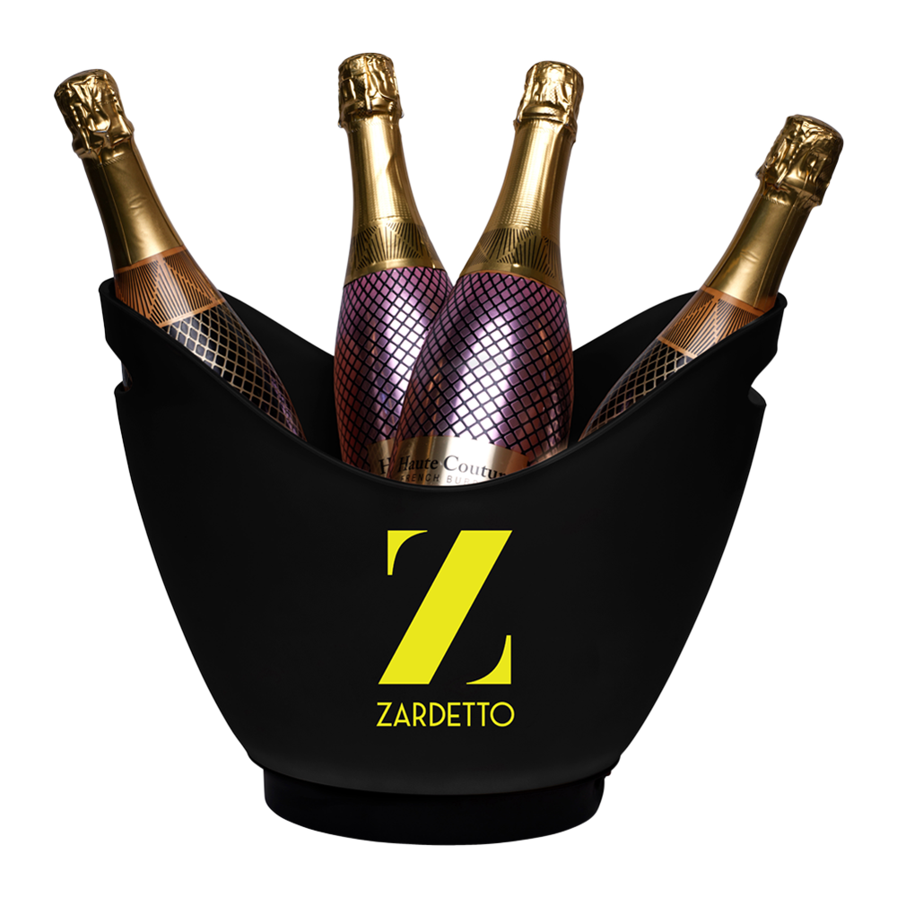 LED-Ice-bucket-medium-Zardetto Medium Black Plastic LED LED Ice bucket medium