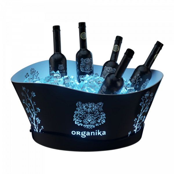 Large Black Plastic LED Ice Bucket