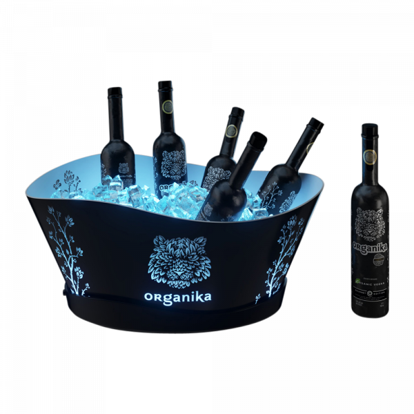 Large Black Plastic LED Ice Bucket