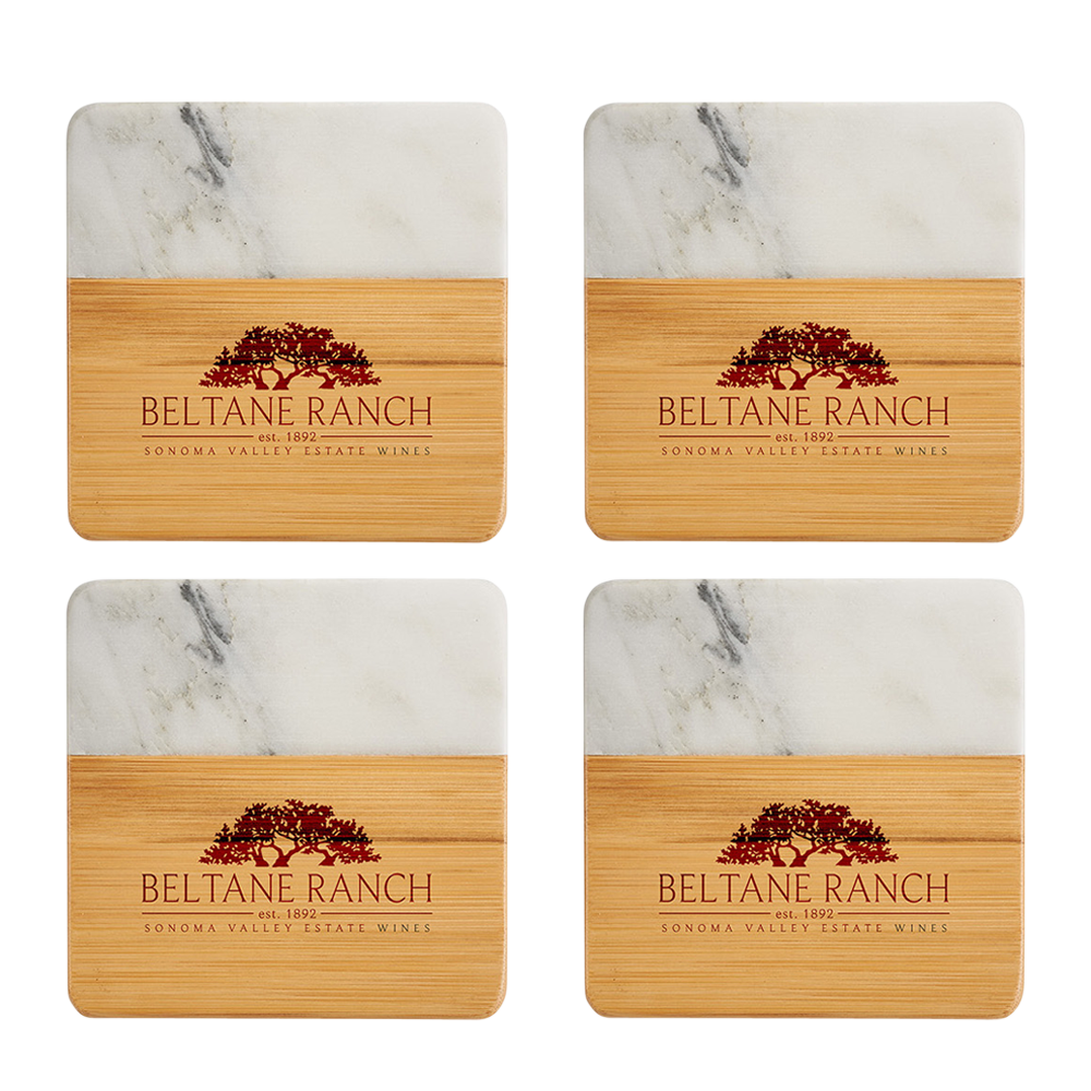 Marble & Bamboo Coaster Bamboo and Marble Coaster