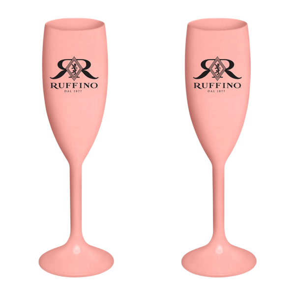 PINK TULIP FLUTES (SET OF TWO)