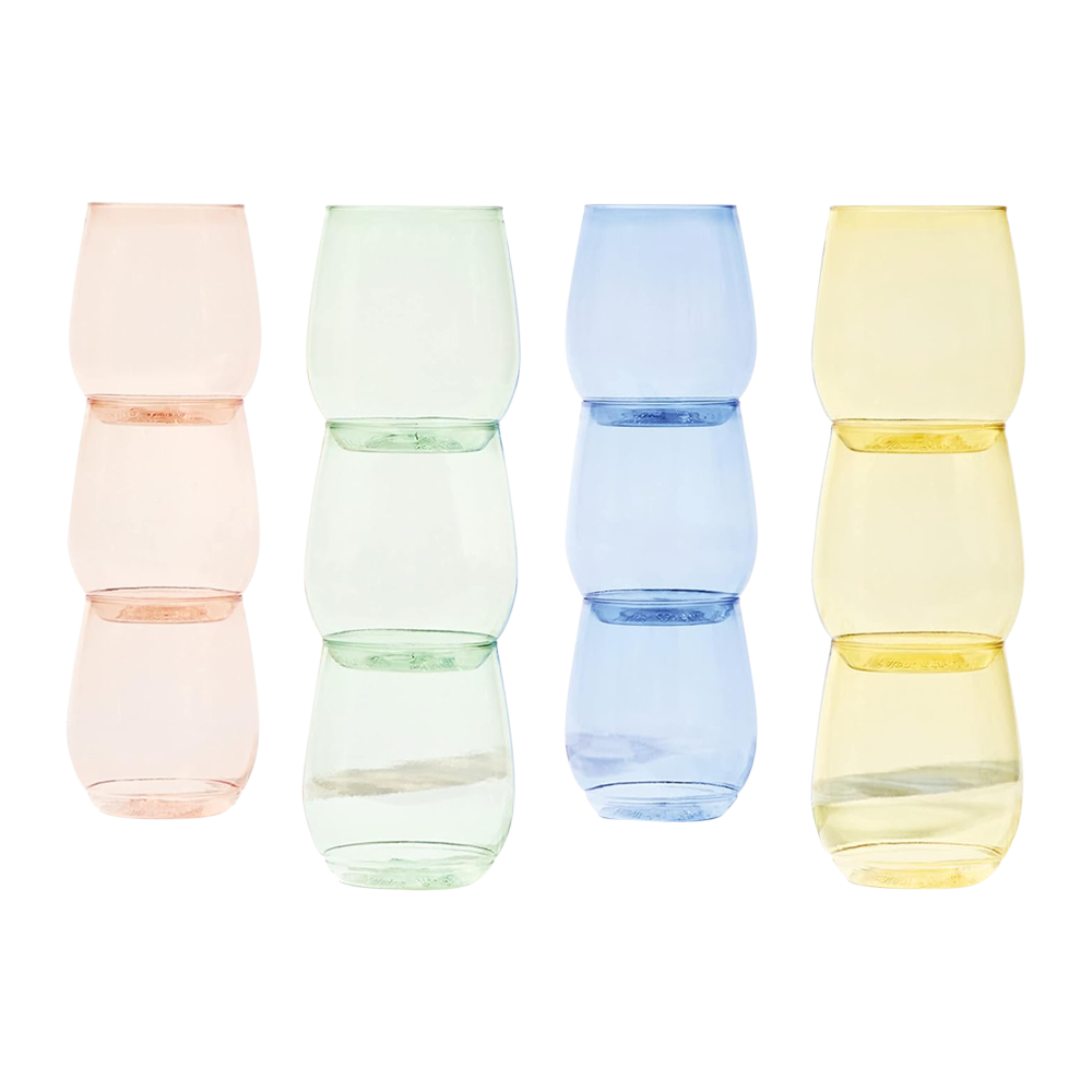 14 oz. Stemless Plastic Wine Glass