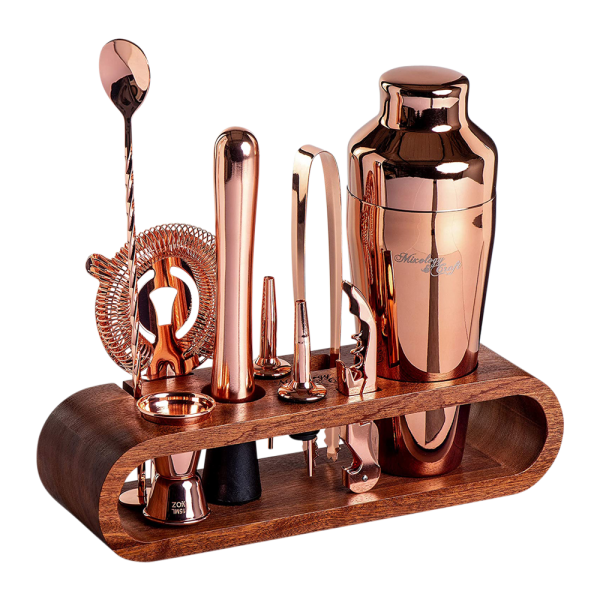 Copper Mug Gift Set of 2 in Wooden Pine Box, Jigger, Straws