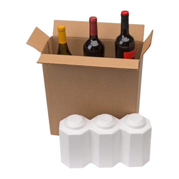 3-Bottle Styrofoam Wine Shipper