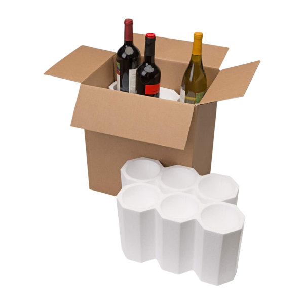 6-Bottle Styrofoam Wine Shipper