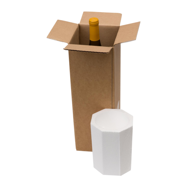 1-Bottle Styrofoam Wine Shipper