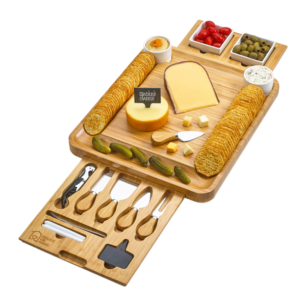 Bamboo Cheese Board and Knife Set