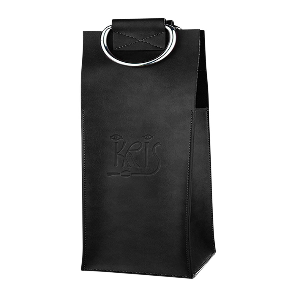Leather 2-Bottle Tote-1 Leather 2-Bottle Tote