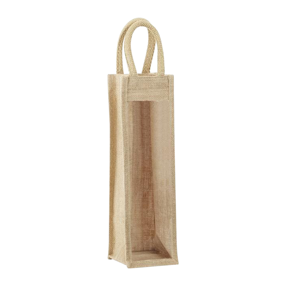 1-Bottle Jute Tote