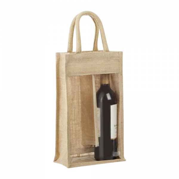 2-Bottle Jute Tote