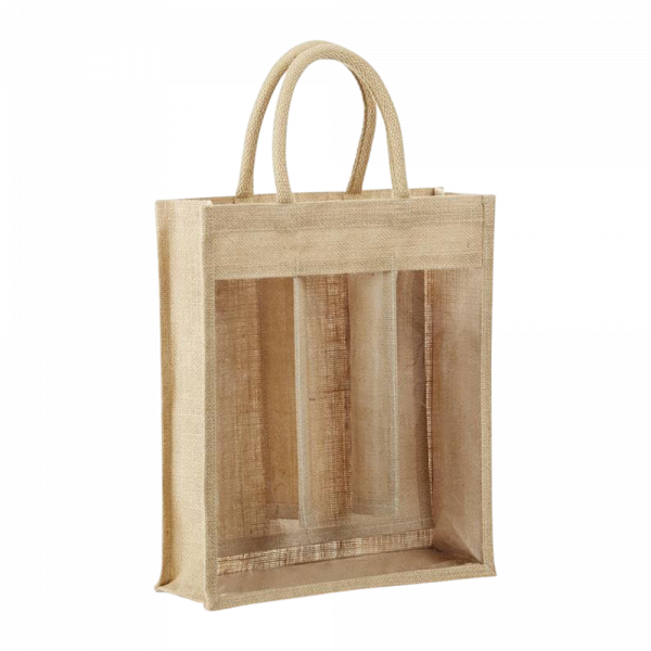 3-Bottle Jute Tote