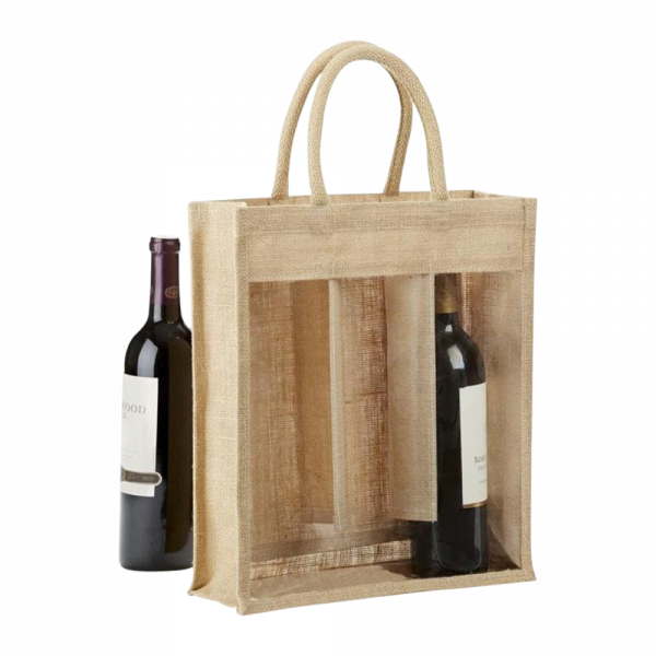 3-Bottle Jute Tote