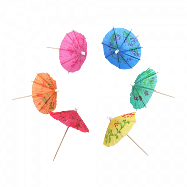 Full Color Cocktail Umbrella Picks