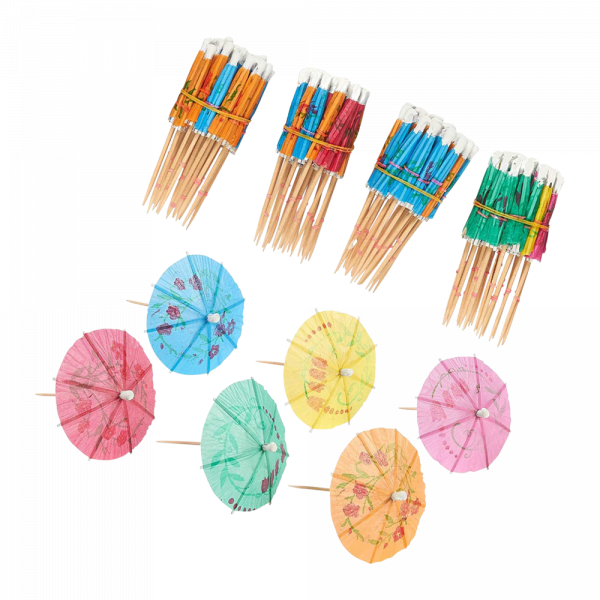 Full Color Cocktail Umbrella Picks