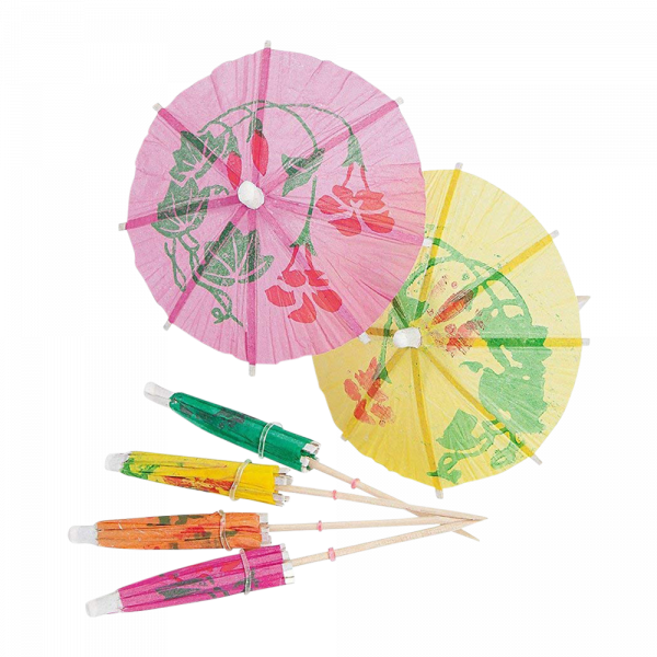 Full Color Cocktail Umbrella Picks