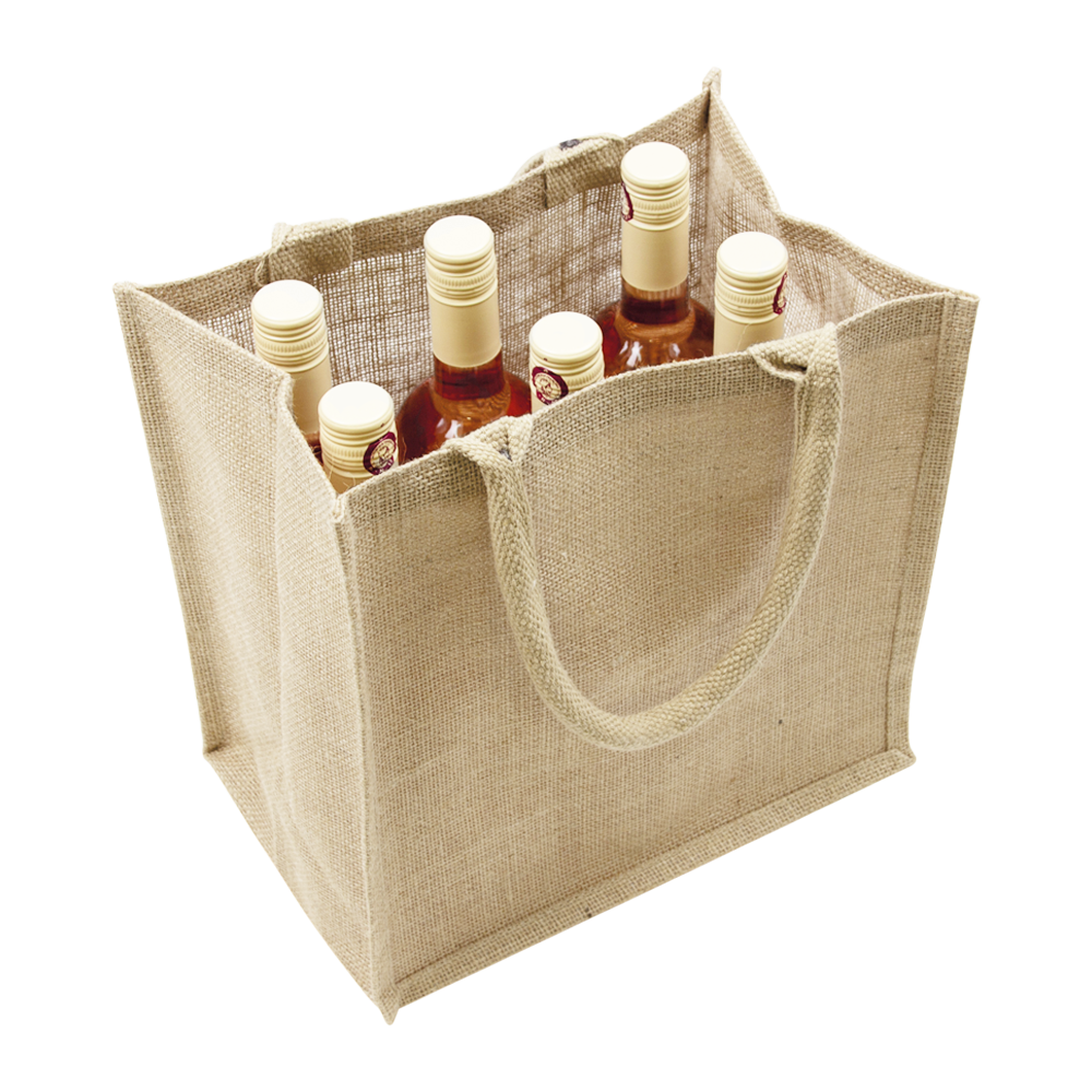 WNG-328 - 6-Bottle-Jute-Tote-5 6-Bottle Jute Tote