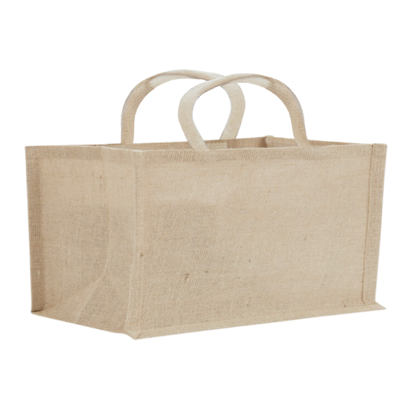 2-Bottle Horizontal Jute Tote