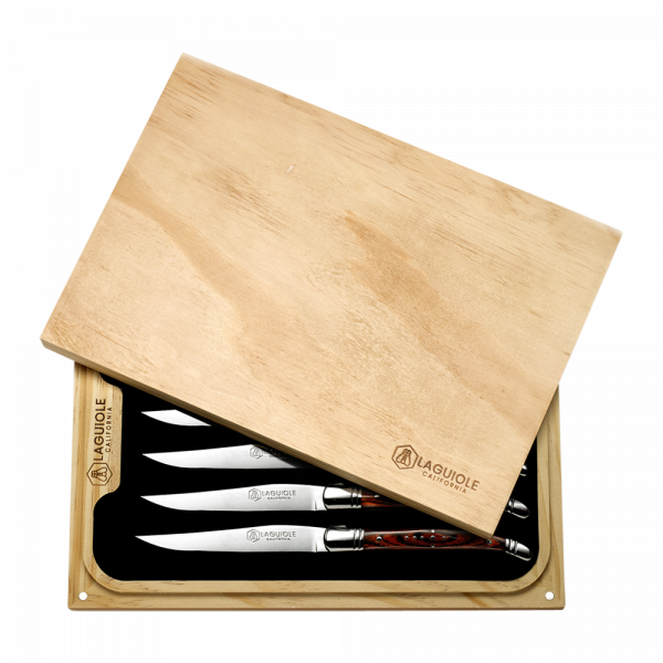 Laguiole California-Steak Knife Set Rosewood