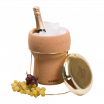 Champagne Cork Ice Bucket with Lid & Stand