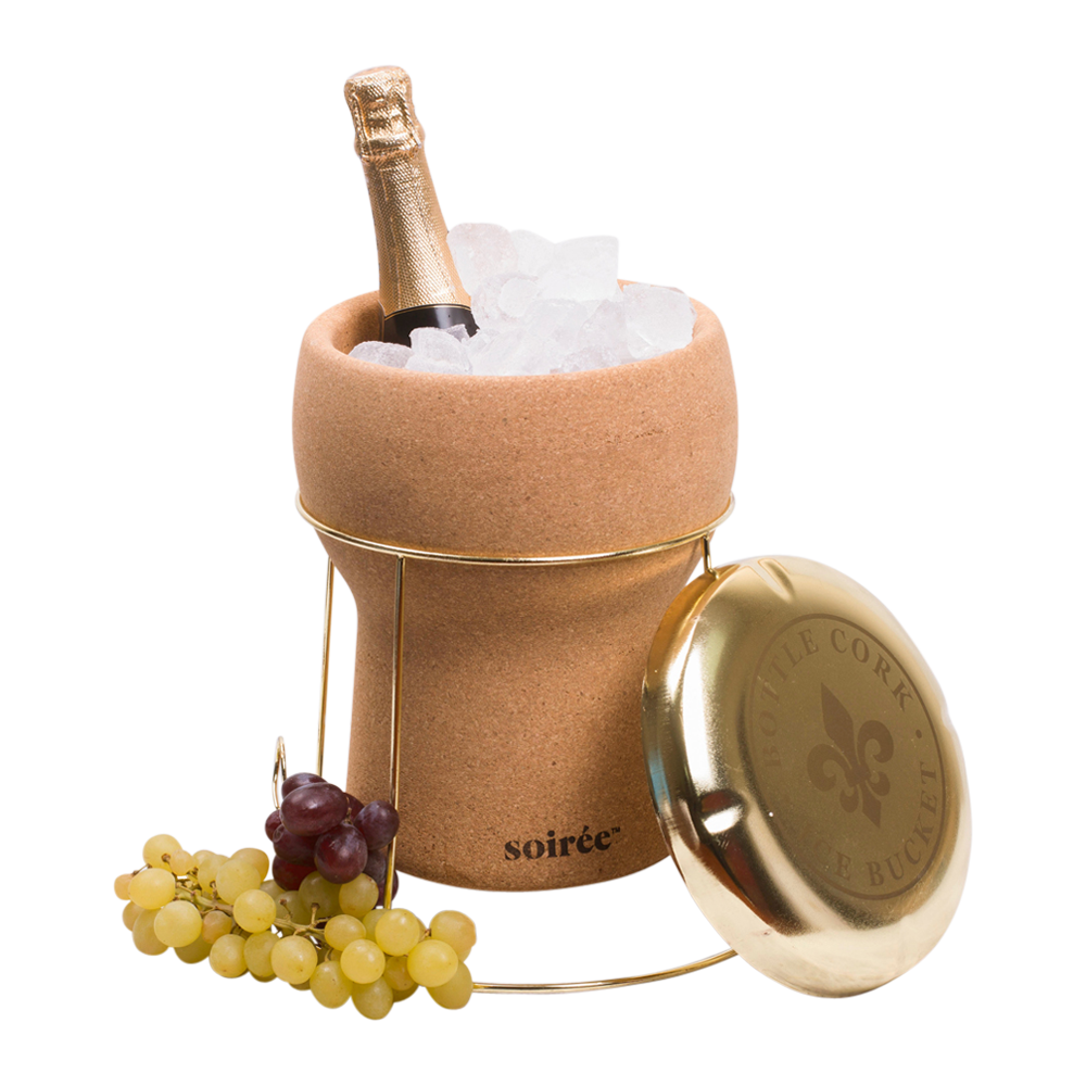  Eco Natural Brown Cork Champagne Ice Bucket With Lid, Wine Ice  Bucket, Champagne Cooler, Natural Ice Bucket, Ice Buckets for Parties,  Keeps Ice Frozen Longer, FREE SHIPPING : Home & Kitchen