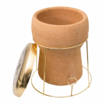 Champagne Cork Ice Bucket with Lid & Stand