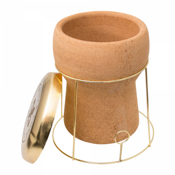 Champagne Cork Ice Bucket with Lid & Stand