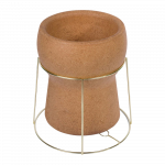 Champagne Cork Ice Bucket with Lid & Stand