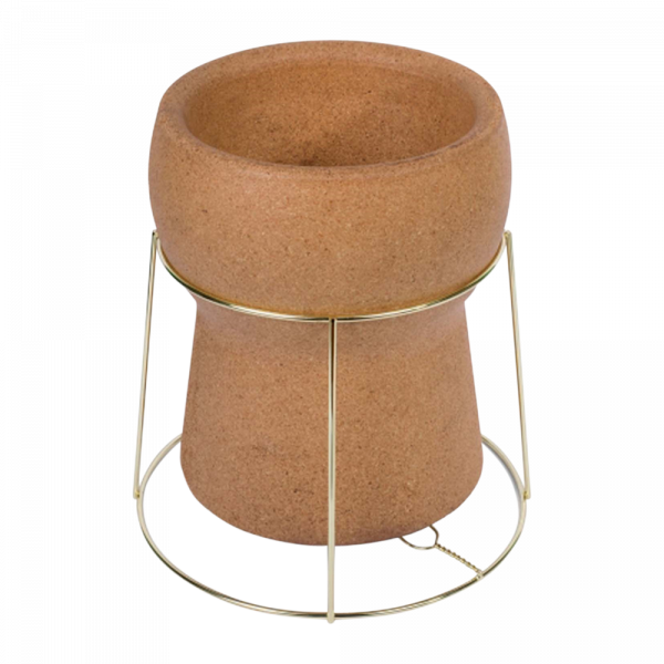 Champagne Cork Ice Bucket with Lid & Stand