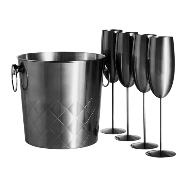 Four 1 Inch Whiskey Stainless Steel Ball Set