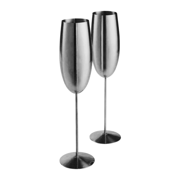 Stainless Steel Stemmed Champagne Flute #2