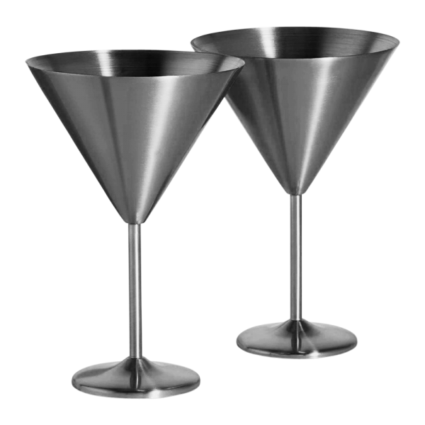Stainless Steel Stemmed Martini Glass
