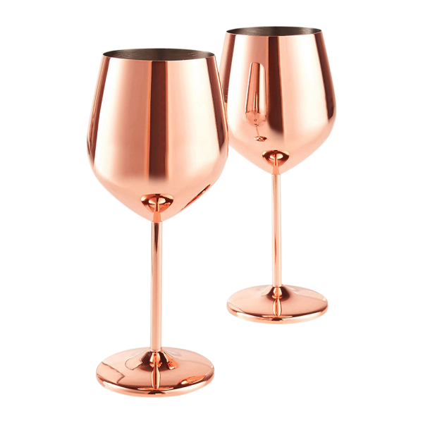 Stainless Steel Stemmed Wine Glass