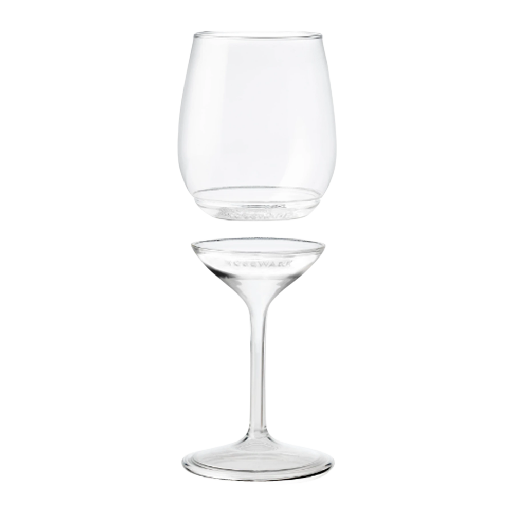 14oz Stemmed Plastic Wine Glass (Detachable)