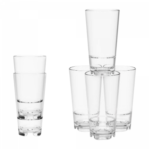 Acrylic Stacking Pint Glass 16oz