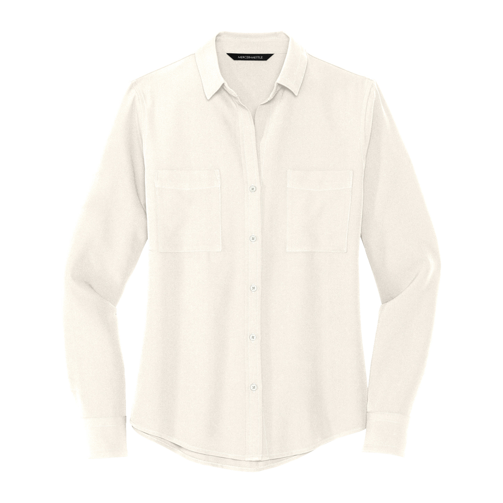 Crepe Blouse Button Shirt Women