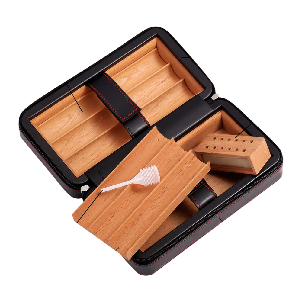 6-Cigar Leather Case