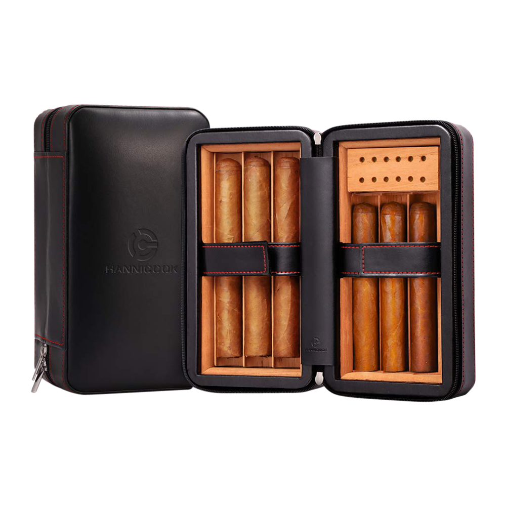 6-Cigar Leather Case